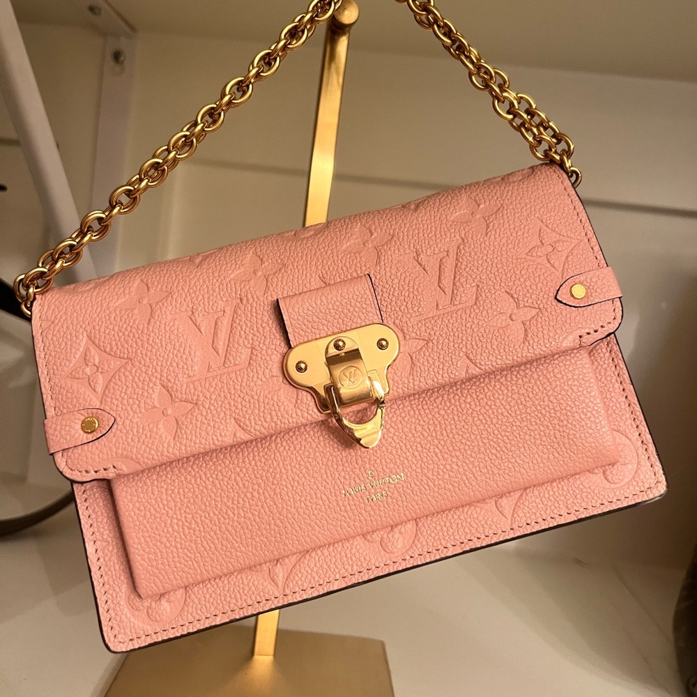 Louis Vuitton Empreinte Vavin Chain Wallet Rose Poudre NEW